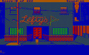 Leisure Suit Larry in the Land of the Lounge Lizards for IBM PC/Compatibles - Game start outside Lefty's Bar...