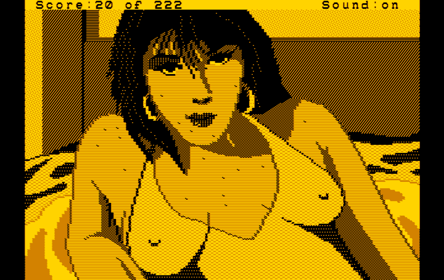 Leisure Suit Larry in the Land of the Lounge Lizards IBM PC/Compatibles Screenshot: One of the closeup views...