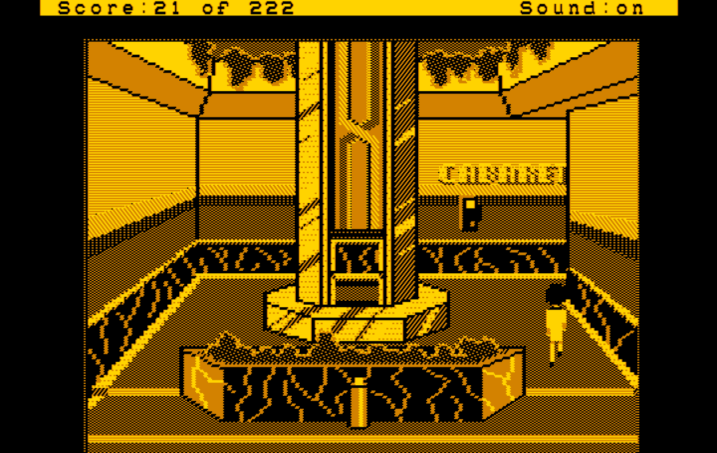 Leisure Suit Larry in the Land of the Lounge Lizards IBM PC/Compatibles Screenshot: Exploring the back of the bar...