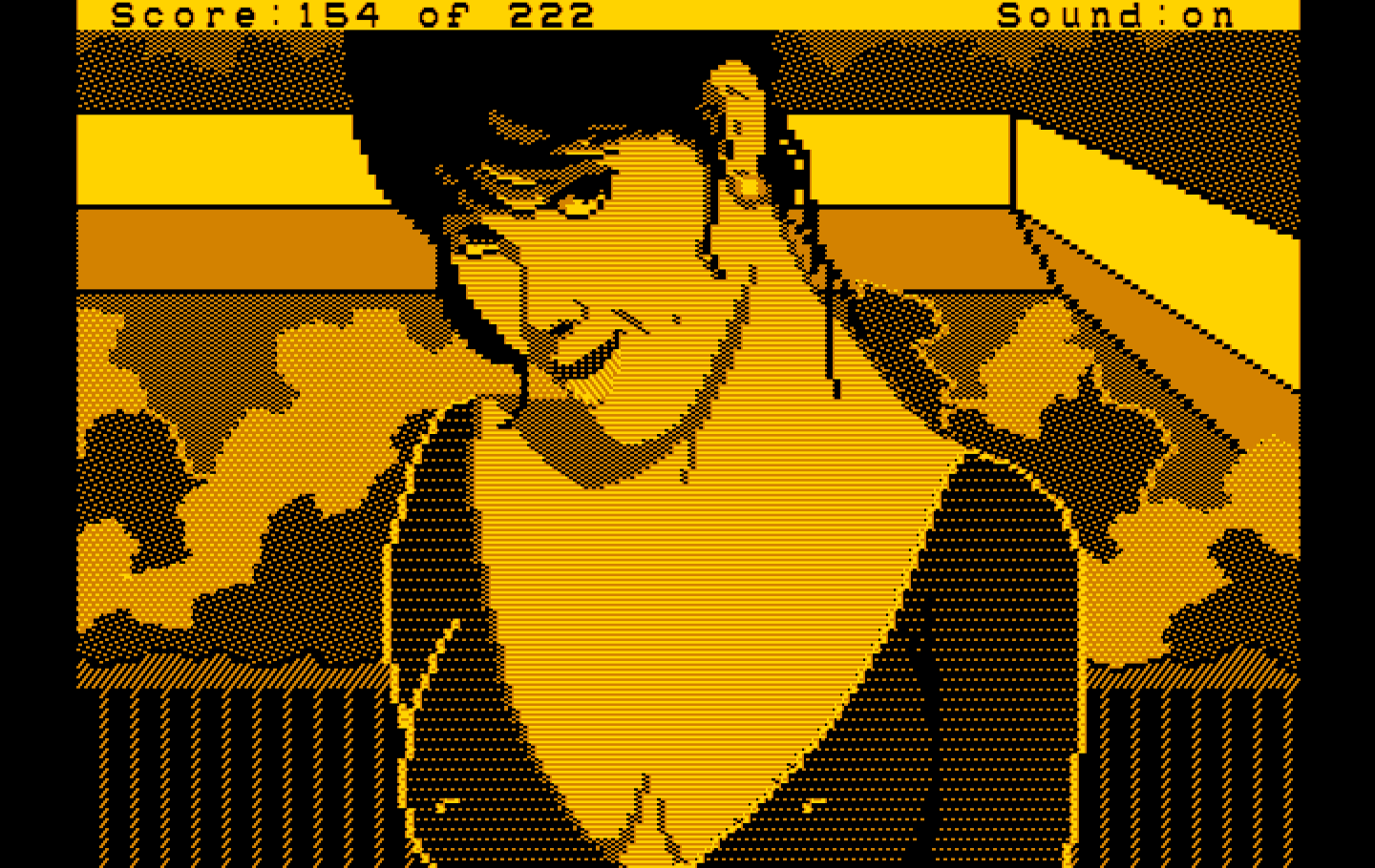 Leisure Suit Larry in the Land of the Lounge Lizards IBM PC/Compatibles Screenshot: Closeup view of Faith.