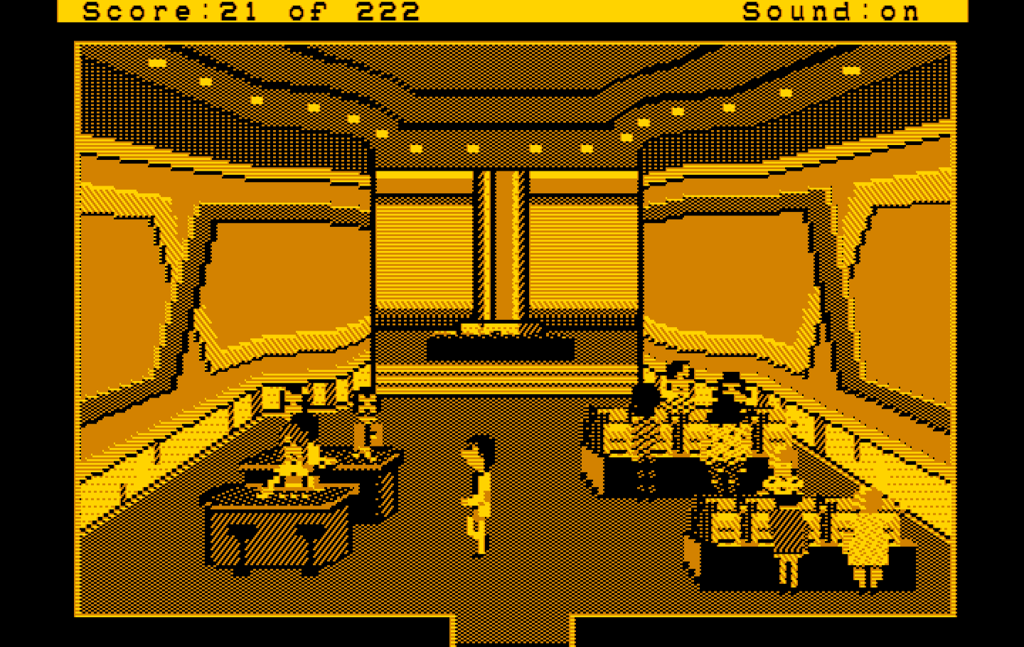Leisure Suit Larry in the Land of the Lounge Lizards IBM PC/Compatibles Screenshot: Inside the casino...