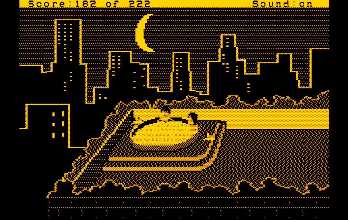 Leisure Suit Larry in the Land of the Lounge Lizards IBM PC/Compatibles Screenshot: A hot tub; who's this here?