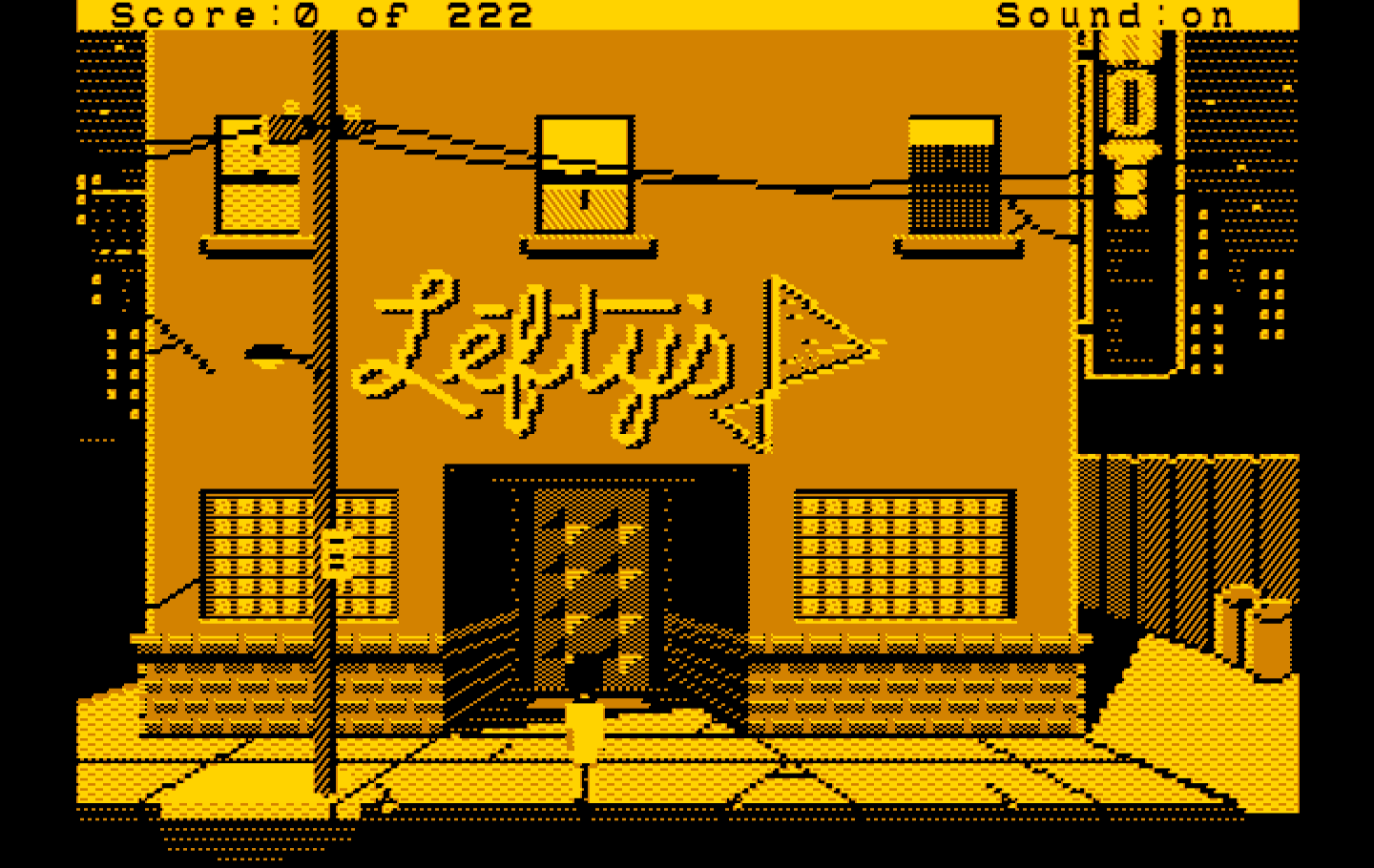 Leisure Suit Larry in the Land of the Lounge Lizards IBM PC/Compatibles Screenshot: Game start.