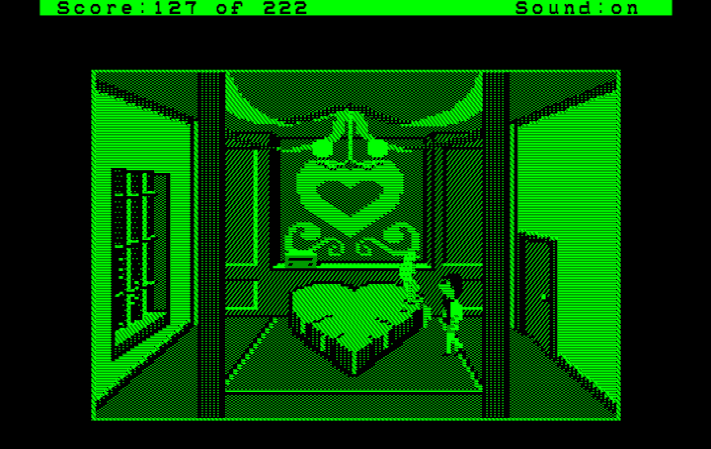 Leisure Suit Larry in the Land of the Lounge Lizards IBM PC/Compatibles Screenshot: Fawn awaits...