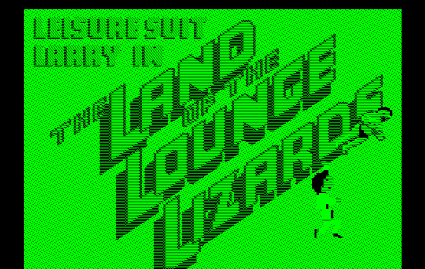 Leisure Suit Larry in the Land of the Lounge Lizards IBM PC/Compatibles Screenshot: Title screen.