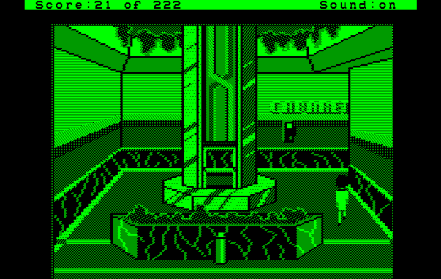 Leisure Suit Larry in the Land of the Lounge Lizards IBM PC/Compatibles Screenshot: Exploring the back of the bar...