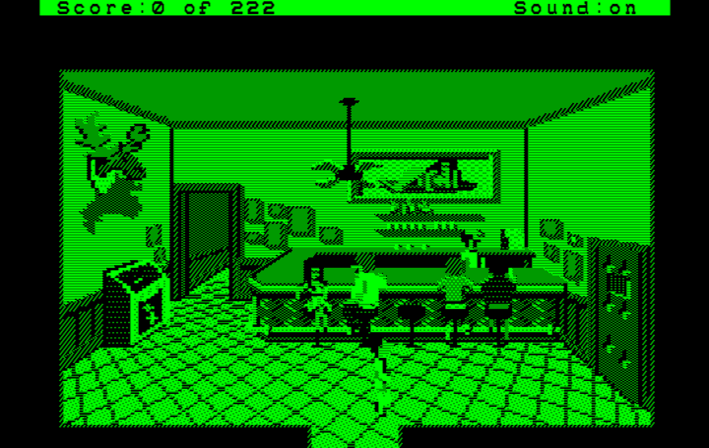 Leisure Suit Larry in the Land of the Lounge Lizards IBM PC/Compatibles Screenshot: Entering Lefty's Bar...