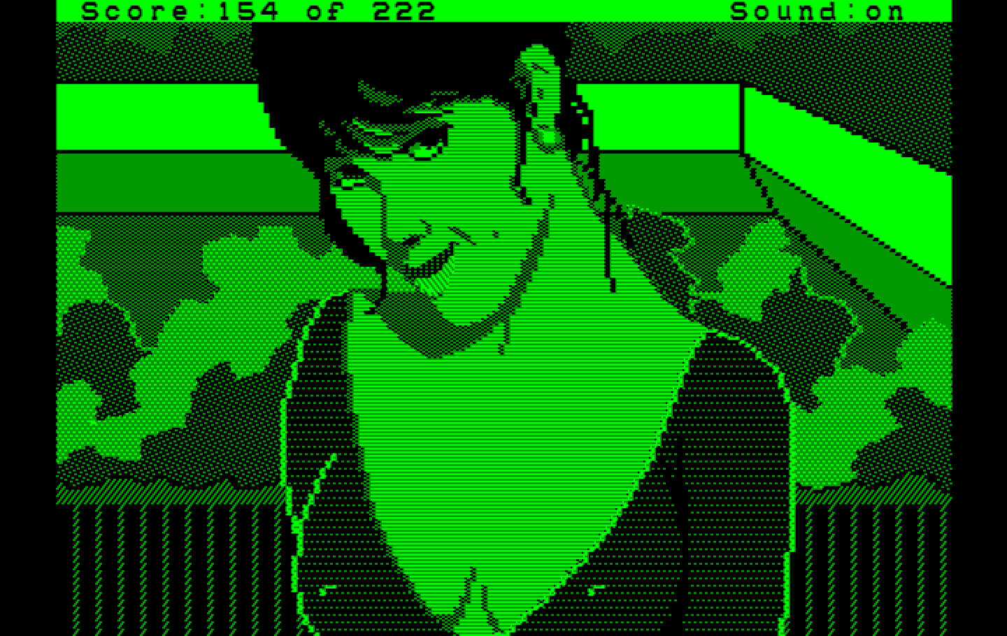 Leisure Suit Larry in the Land of the Lounge Lizards IBM PC/Compatibles Screenshot: Closeup view of Faith.