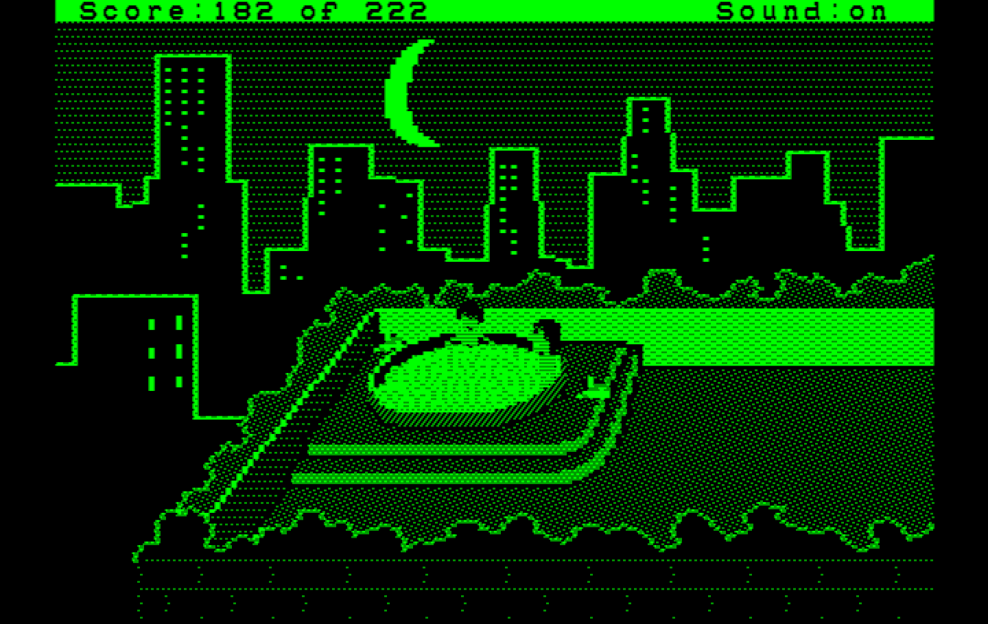 Leisure Suit Larry in the Land of the Lounge Lizards IBM PC/Compatibles Screenshot: A hot tub; who's this here?