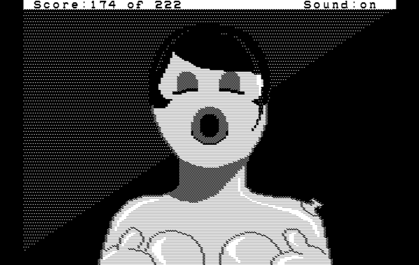 Leisure Suit Larry in the Land of the Lounge Lizards IBM PC/Compatibles Screenshot: There's a blow-up doll in the closet!