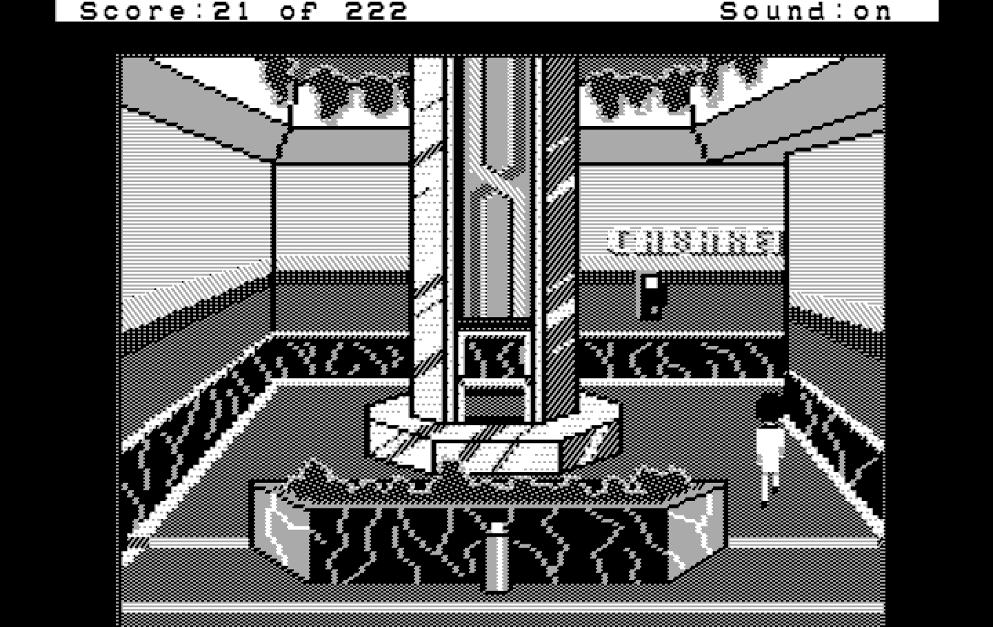 Leisure Suit Larry in the Land of the Lounge Lizards IBM PC/Compatibles Screenshot: Exploring the back of the bar...
