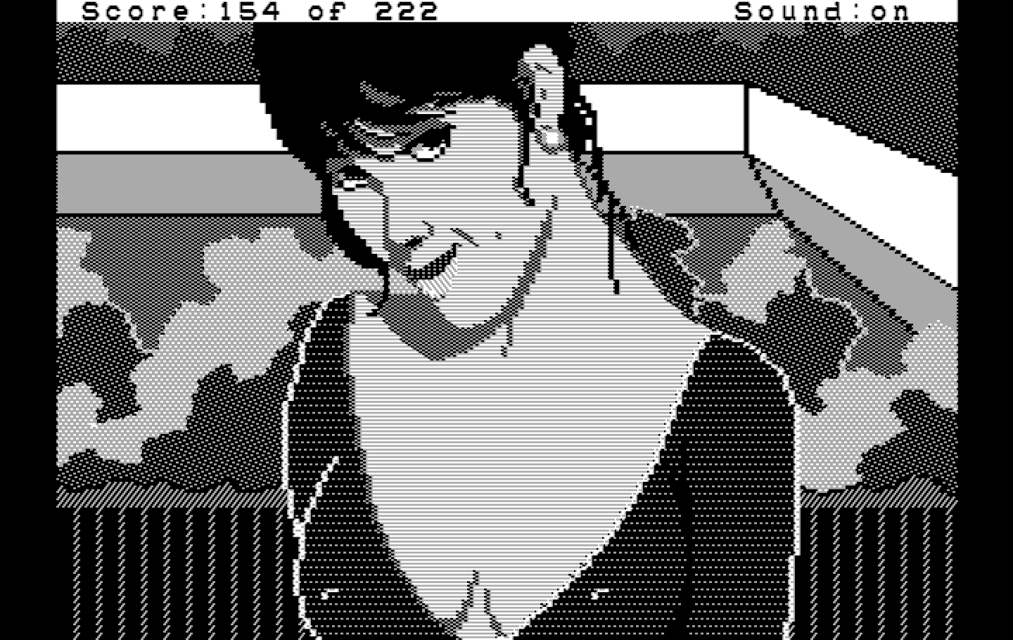 Leisure Suit Larry in the Land of the Lounge Lizards IBM PC/Compatibles Screenshot: Closeup view of Faith.