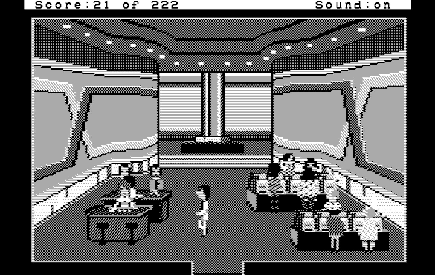Leisure Suit Larry in the Land of the Lounge Lizards IBM PC/Compatibles Screenshot: Inside the casino...