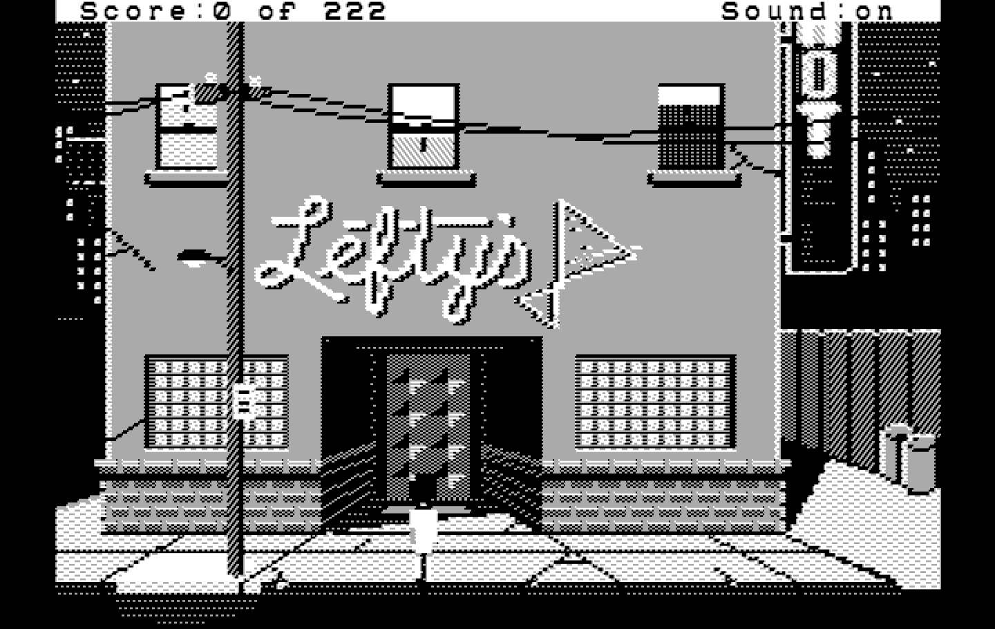 Leisure Suit Larry in the Land of the Lounge Lizards IBM PC/Compatibles Screenshot: Game start.