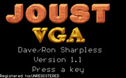 Joust VGA for IBM PC/Compatibles - Title screen.