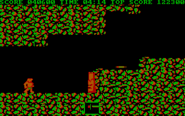 Ghosts 'N Goblins IBM PC/Compatibles Screenshot: Some platforms to jump up...