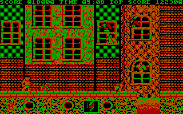 Ghosts 'N Goblins IBM PC/Compatibles Screenshot: Collect money bags for bonus points!