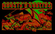 Ghosts 'N Goblins for IBM PC/Compatibles - Title screen.