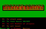 Ghosts 'N Goblins for IBM PC/Compatibles - The main menu.