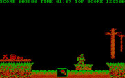 Ghosts 'N Goblins for IBM PC/Compatibles - Riding a moving platform.