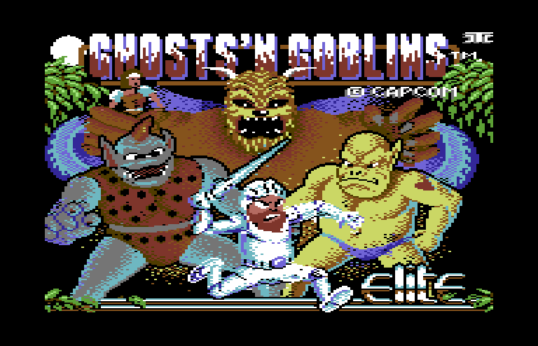 Ghosts 'N Goblins Commodore 64 Screenshot: Loading screen.
