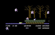 Ghosts 'N Goblins for Commodore 64 - Entering a spooky forest!