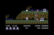 Ghosts 'N Goblins for Commodore 64 - Avoid the birds and zombies!