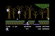 Ghosts 'N Goblins for Commodore 64 - I was knocked off the platform...