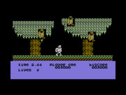 Ghosts 'N Goblins for Commodore 16 & Plus/4 - In a haunted forest.