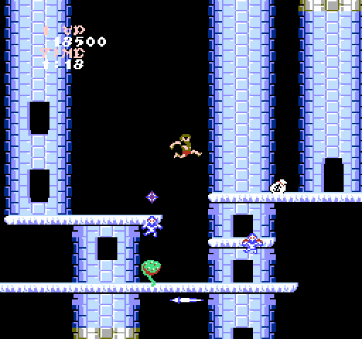 Ghosts 'N Goblins NES / Famicom Screenshot: Jumping over a gap...