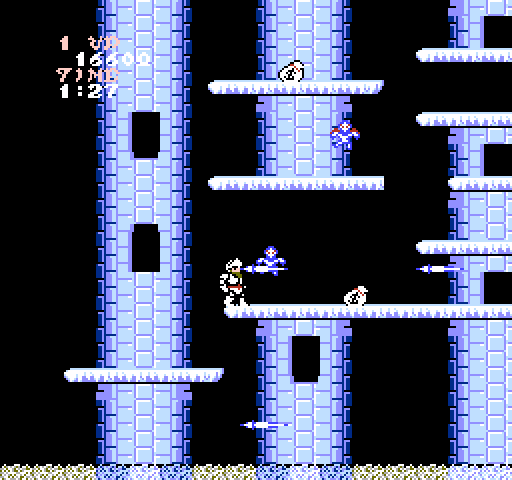 Ghosts 'N Goblins NES / Famicom Screenshot: The next section of the game features numerous platforms.