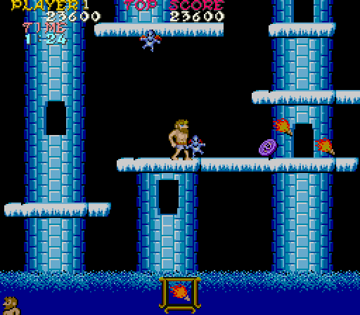 Ghosts 'N Goblins Arcade Screenshot: Level two start.