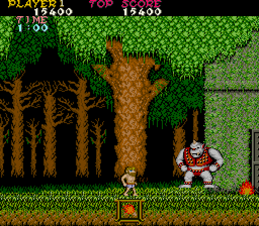 Ghosts 'N Goblins Arcade Screenshot: An end of level boss!