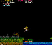 Ghosts 'N Goblins for Arcade - Jump onto this moving platform to cross the river.