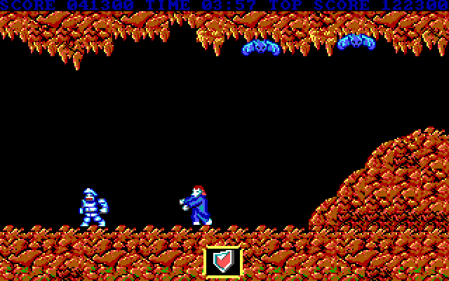 Ghosts 'N Goblins IBM PC/Compatibles Screenshot: Start of the third level.