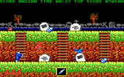 Ghosts 'N Goblins for IBM PC/Compatibles - You can climb the ladders to reach different platforms.