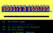 Ghosts 'N Goblins for IBM PC/Compatibles - The main menu.