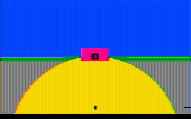 Chuck Yeager's Advanced Flight Simulator IBM PC/Compatibles Screenshot: Airport view is useless right now since I'm nowhere near it...