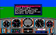 Chuck Yeager's Advanced Flight Simulator for IBM PC/Compatibles - The main menu.