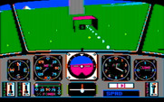 Chuck Yeager's Advanced Flight Simulator for IBM PC/Compatibles - Chasing a plane through a gate...