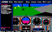 Chuck Yeager's Advanced Flight Simulator for IBM PC/Compatibles - The tutorials menu.