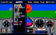 Chuck Yeager's Advanced Flight Simulator for IBM PC/Compatibles - The available planes in the game.
