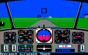 Chuck Yeager's Advanced Flight Simulator for IBM PC/Compatibles - Watching one of the tutorials.