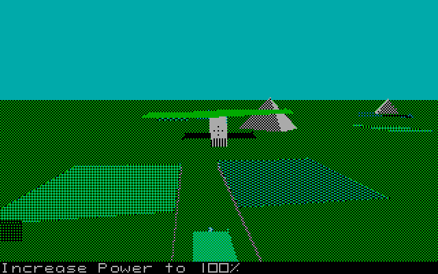 Chuck Yeager's Advanced Flight Simulator IBM PC/Compatibles Screenshot: Chase plane view.