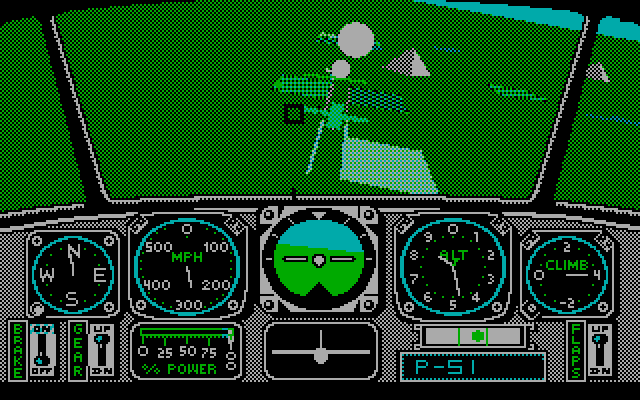 Chuck Yeager's Advanced Flight Simulator IBM PC/Compatibles Screenshot: Another chase plane event...