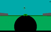 Chuck Yeager's Advanced Flight Simulator for IBM PC/Compatibles - Airport view; uh oh, that looks like my plane about to crash!