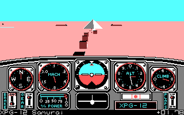 Chuck Yeager's Advanced Flight Simulator IBM PC/Compatibles Screenshot: Demo flight.
