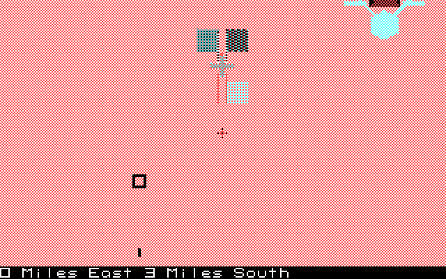 Chuck Yeager's Advanced Flight Simulator IBM PC/Compatibles Screenshot: Satellite view.