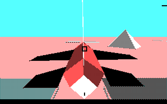 Chuck Yeager's Advanced Flight Simulator IBM PC/Compatibles Screenshot: Chase plane view.
