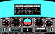 Chuck Yeager's Advanced Flight Simulator for IBM PC/Compatibles - Main menu.